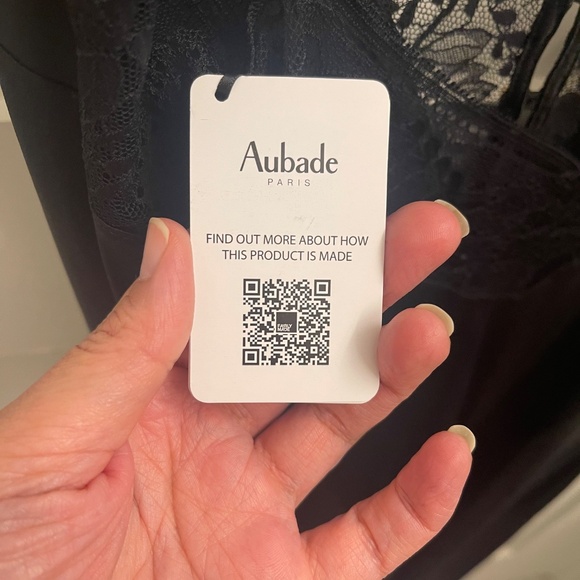 AUBADE Midnight Whisper Black Long Nightie (L) - Picture 8 of 9